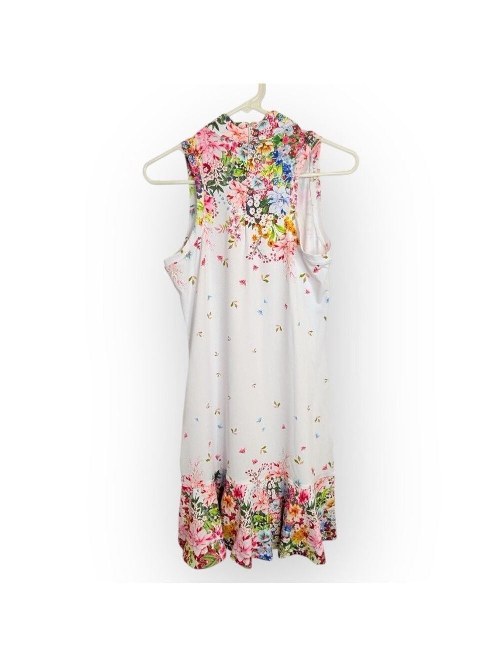 NWT Acegolfs White Floral Performance Golf Dress XS Moisture Wicking UPF 50+ - Picture 2 of 3